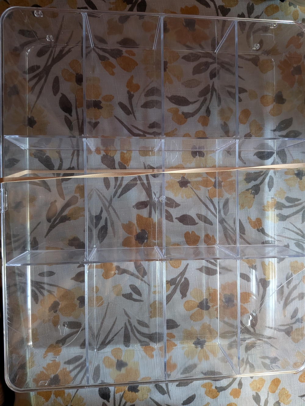 Clear Acrylic 12-Compartment Organizer - Transparent